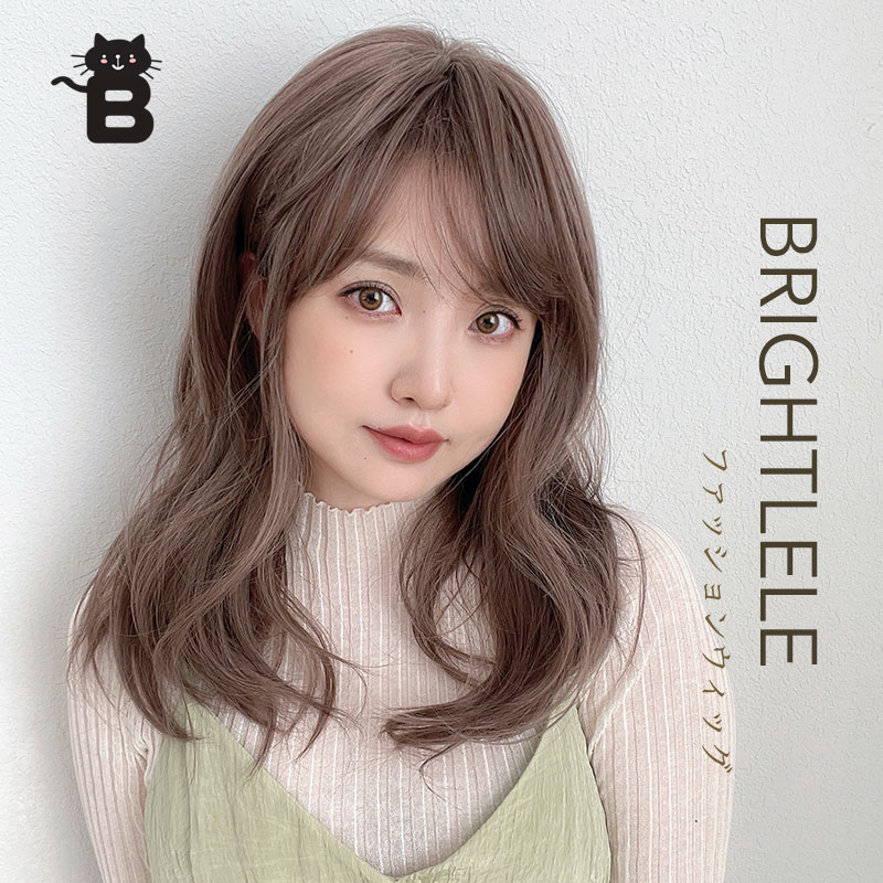 brightlele纤维日系甜美斜刘海