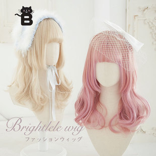 Brightlele日系水母头假发Lolita卷发公主切【一款很可爱的假发】