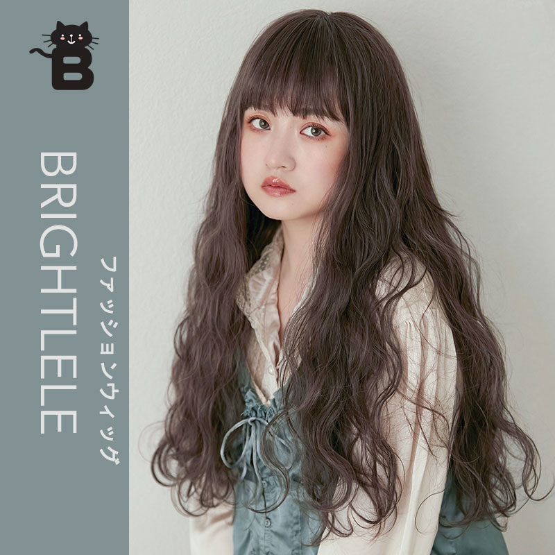 Brightlele全新工艺蓬松蛋卷长发纹理烫水波纹长卷发金色假发女-封面