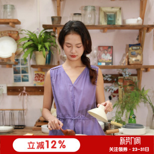 薄款 朵朵可可女睡衣2026夏季 短裤 纯棉简约V领无袖 凉感家居服 新款