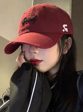 RR正品美式复古宽檐棒球帽女
