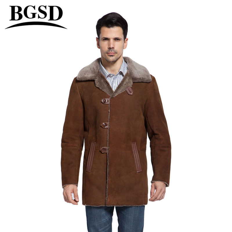 欧美中长款冬季外套真皮皮衣