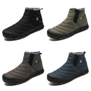 秋冬款跨境新款户外棉鞋情侣休闲徒步棉鞋防滑防水加绒保暖雪地靴