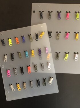 五金拉链卡片展示晓飞塑料卡片
