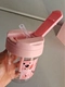 Pipon Bear Pink Plastic Plastic Strape Cup [совершенно новый]