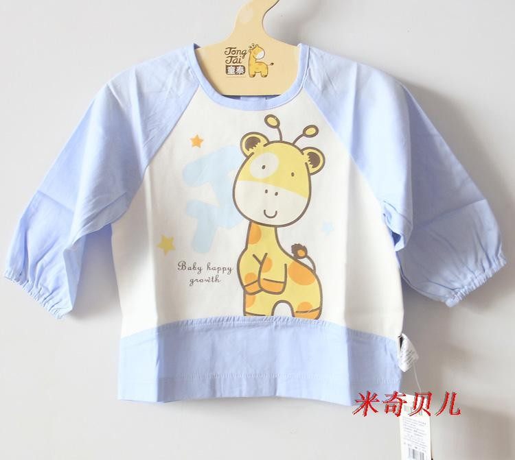 童泰卡通婴儿罩衣防水反穿衣男女宝宝吃饭衣围裙兜婴幼儿小童饭兜