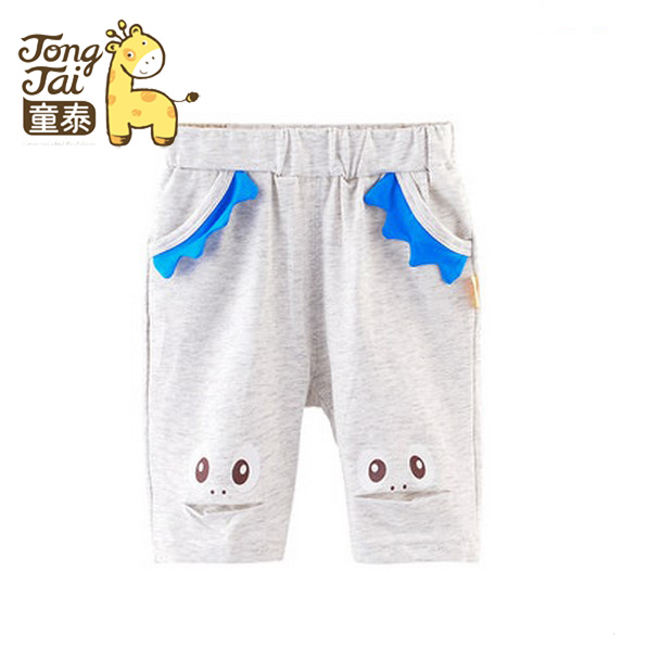 童泰夏装裤子男女童卡通中裤可开档纯棉休闲裤婴儿裤夏季短裤薄
