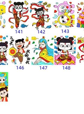 30*40cm儿童涂鸦画板幼儿园手工涂色板库洛米凯蒂猫玉桂狗