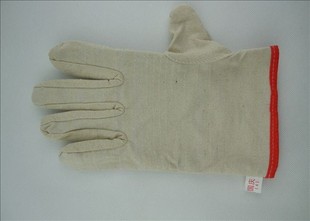 国庆牌帆布手套双层耐磨施工工地作业