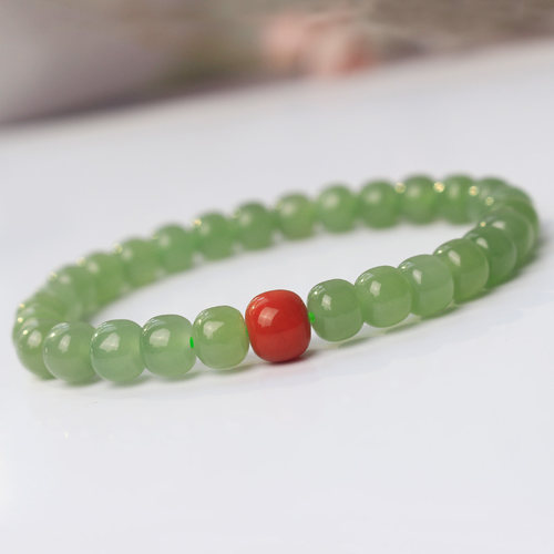 老型手串天然和田玉手链冰晴水