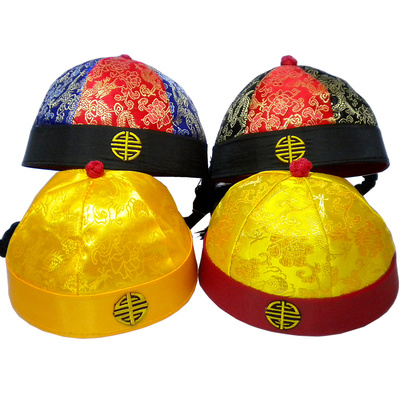 唐装儿童清朝皇帝地主帽