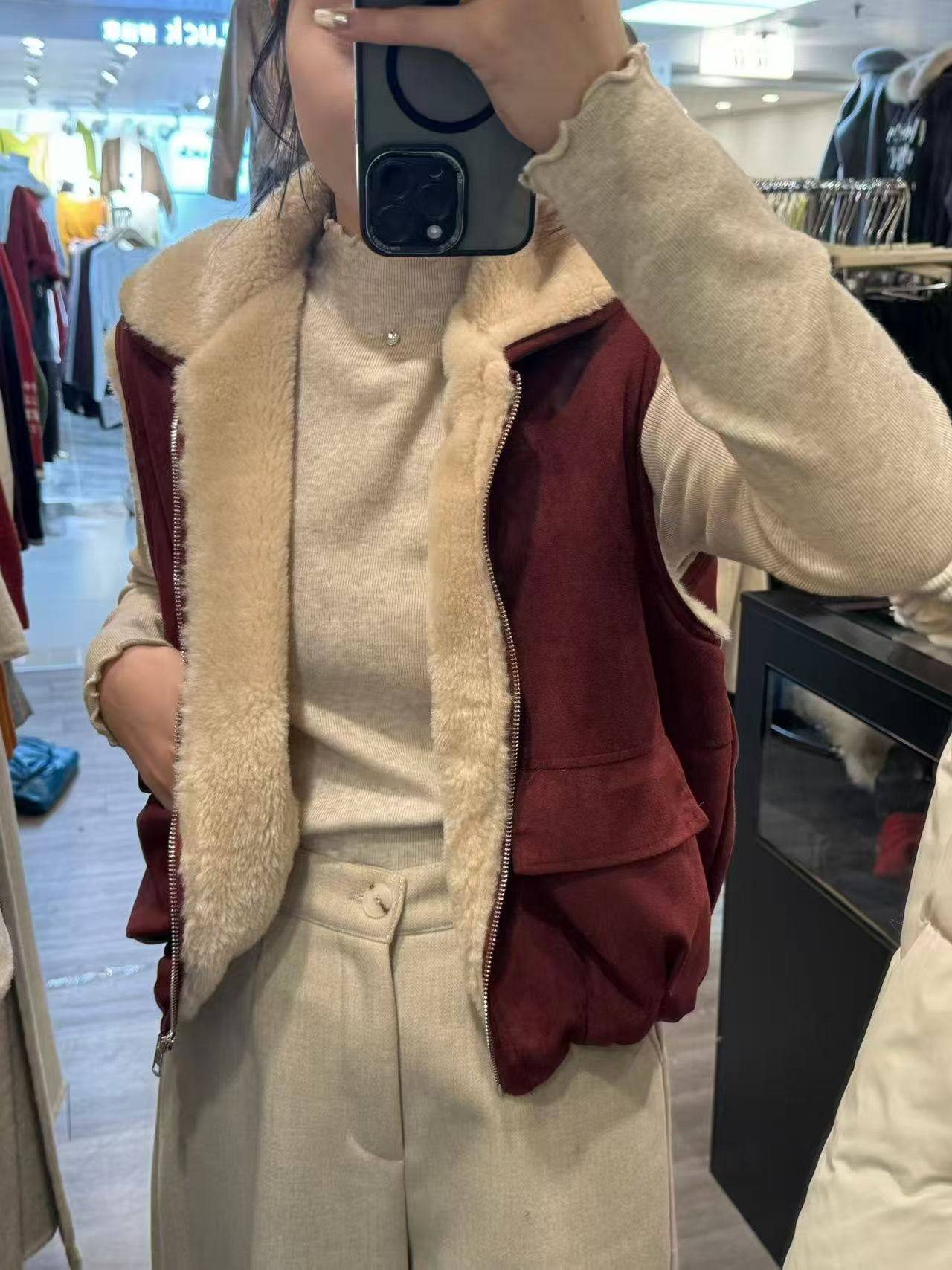 2025冬季新款韩版修身瘦百搭加绒休闲运动马甲背心女装卡其短外套,女装/女士精品,短外套,淘宝优惠券,粉丝福利购,淘宝优惠卷