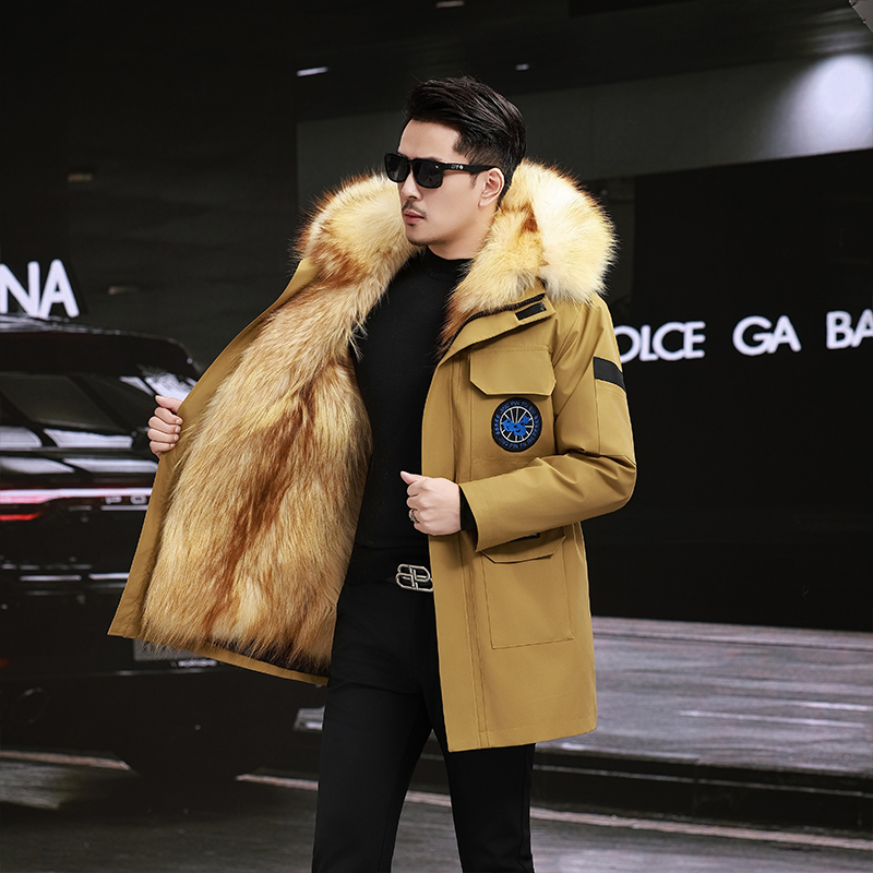 派克服男款冬季貂内胆棉衣