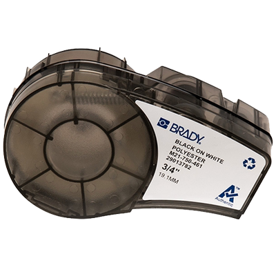 标签色带美国贝迪透明底黑字