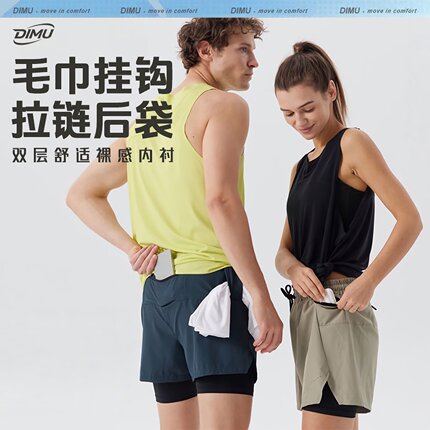 带内衬lulu同款运动三分短裤男速干篮球跑步健身裤可放手机夏外穿