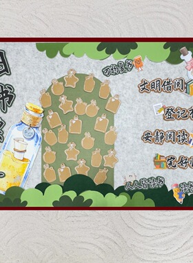 幼儿园小学黑板报主题墙贴纸环创春天来了主题墙贴纸图书漂流区角