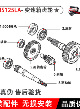 适用本田NS125D裂行 NS125LA变速箱齿轮后轮轴驱动轴滚珠轴承油封