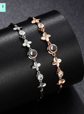 四叶草手链维·罗·纳S925银欧美