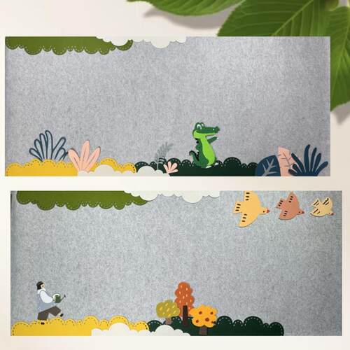 绿色系小清新主题墙环创