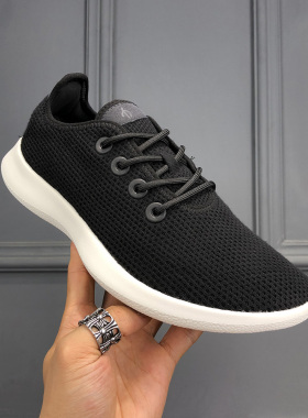 轻氧透气飞织网面男鞋夏季百搭休闲鞋轻便软底通勤鞋户外登山鞋男