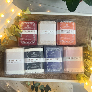 珊瑚绒毛巾pvc礼盒装腰封条伴手礼回礼满月礼喜铺结婚礼品30*40cm