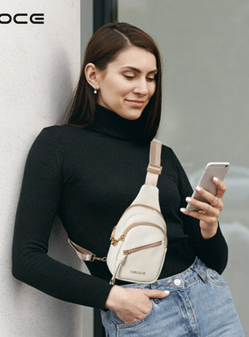 osoce英国胸包男士感单肩包 跨境新款潮流时尚休闲包女斜挎包正品