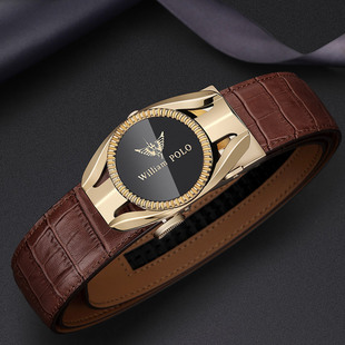 英皇保罗皮带男士皮腰带商务牛皮腰带男士品牌男腰带表盘扣头裤带