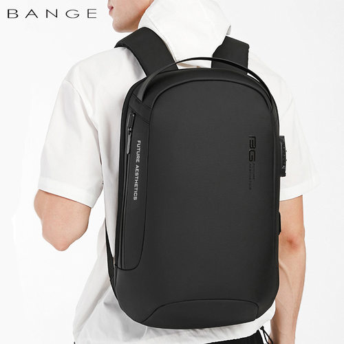 bange新品简约男士商务背包休闲