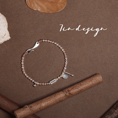 7in 【浮光】原创小众设计复古个性编绳珍珠手链