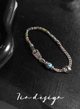 7in 925银手链【栀言】原创小众设计复古手作个性情侣手链