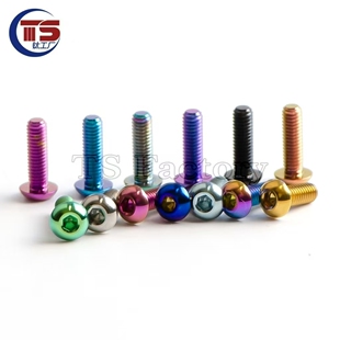 M5X8 TS钛工厂 12mm 15mm 钛合金半圆头内六方螺丝M3X8