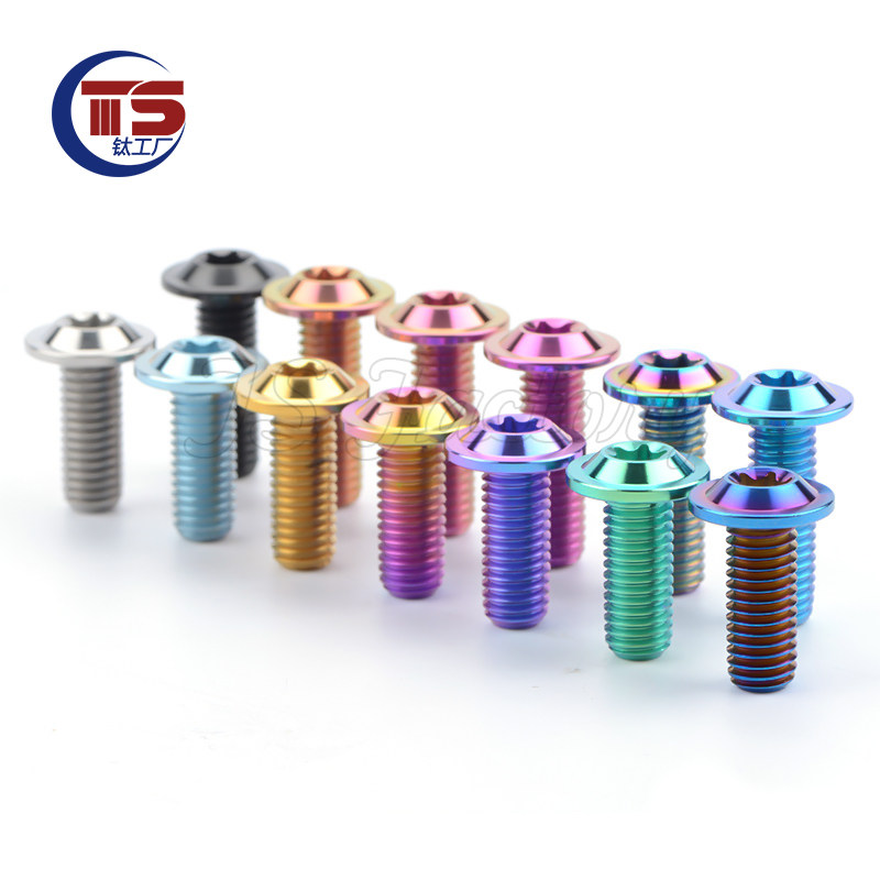 TS 钛工厂钛合金螺丝TC4 飞碟头薄头 M5/M6 摩托车改装轻量化,五金/工具,螺栓,淘宝优惠券,粉丝福利购,淘宝优惠卷