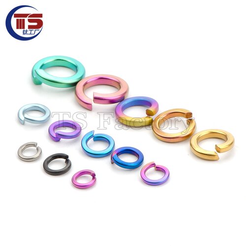 TS钛工厂 钛合金弹性垫片 弹簧垫片M3/M4/M5/M6/M8/M10 TC4