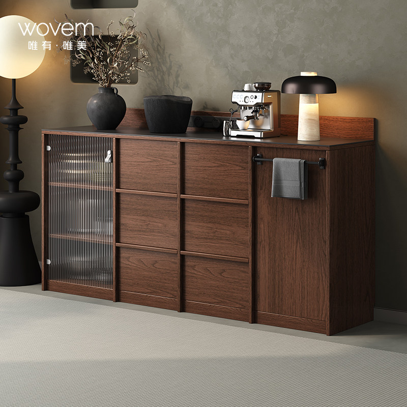 叮当 实木餐边柜靠墙一体客厅收纳柜置物柜家用厨房收纳柜边柜定,住宅家具,餐边柜,淘宝优惠券,粉丝福利购,淘宝优惠卷