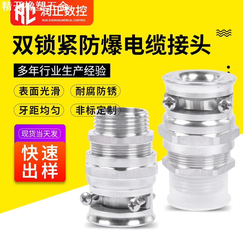 双锁紧防爆电缆接头铠装防爆双密封电缆接头防水格兰头304不锈钢