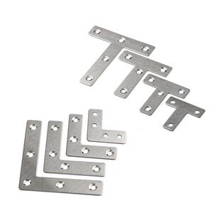 家具五金角码不锈钢连接片相框平面固定连接十字90度固定四孔角码