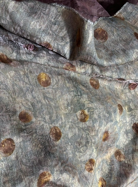 桑蚕丝双喷织金丝麻亮线暗花纹无骨玫瑰花服装面料