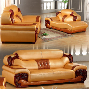 真皮沙发头层牛皮客厅组合三人位贵妃接待欧式 厚皮艺家用大小户型