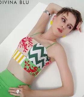 DIVINA BLU迪维纳瑜伽内衣女美背防震健身背心运动bra断码清仓