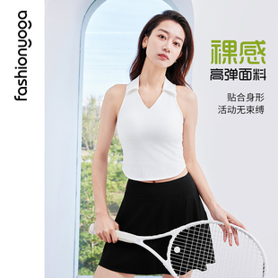 凡圣瑜伽服户外运动健身网球服显瘦2025新款一体杯背心FC15205