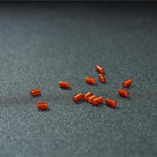 红玛瑙小竹管6×3毫米8×4毫米管珠流苏散珠半成品配饰