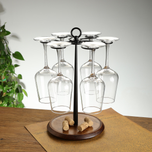 创意红酒杯架欧式高脚杯架倒挂现代简约葡萄酒杯悬挂装饰家用摆件