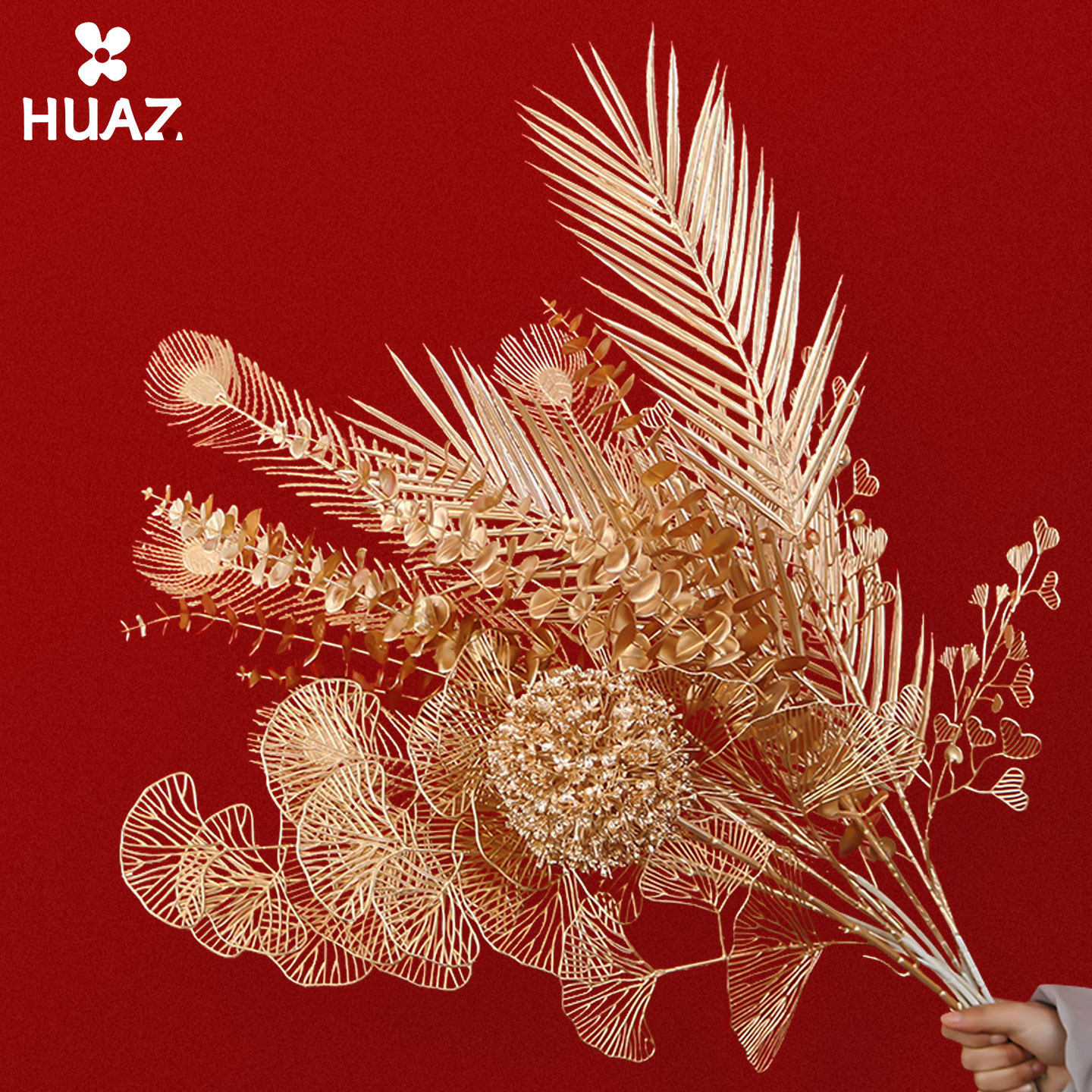 新年装饰金叶子仿真花金色银杏叶发财果冬青红果福桶配件尤加利,鲜花速递/花卉仿真/绿植园艺,仿真花,淘宝优惠券,粉丝福利购,淘宝优惠卷