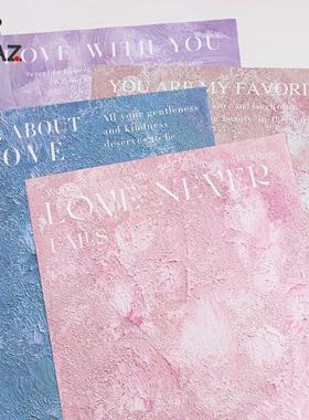 油画系列艺术范鲜花包装纸花艺资材石纹肌理高级感花束包装材料