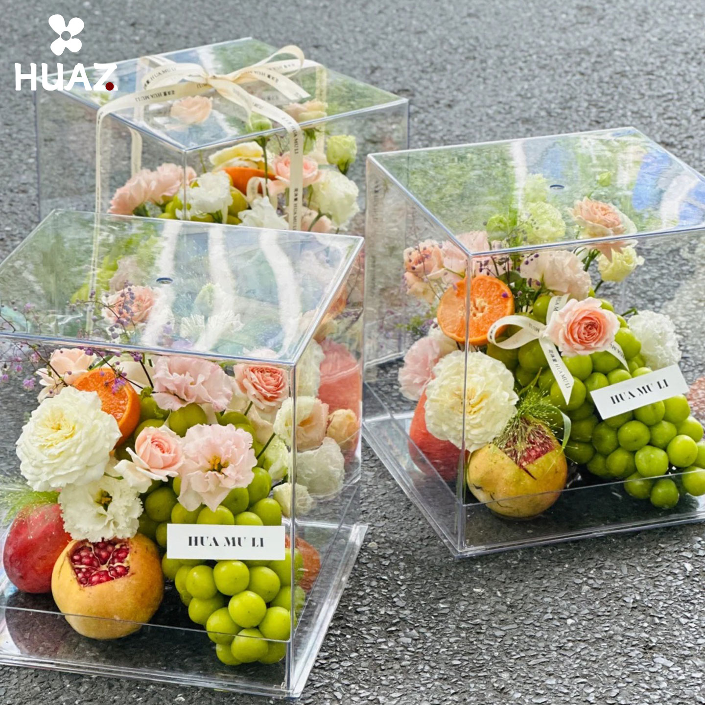 方形花盒透明水果盒塑料鲜花包装