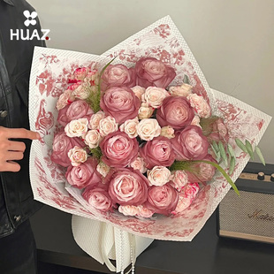 午后红茶防水鲜花包装纸花束包装材料氛围艺术纸花艺材料花店资材