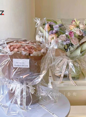 花束防尘袋透明袋OPP防尘罩防水防污大号礼品套袋塑料鲜花保护袋