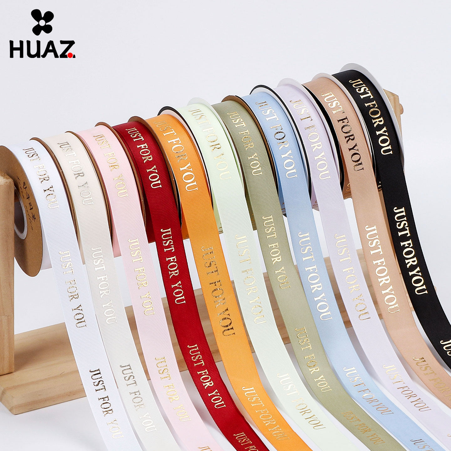 花妆点英文烫金螺纹丝带鲜花花束蛋糕礼盒包装彩带花艺缎带织带