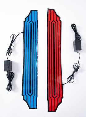 赛博朋克2077-V cos 同款皮衣夹克外套蓝色红色冷光片驱动配件