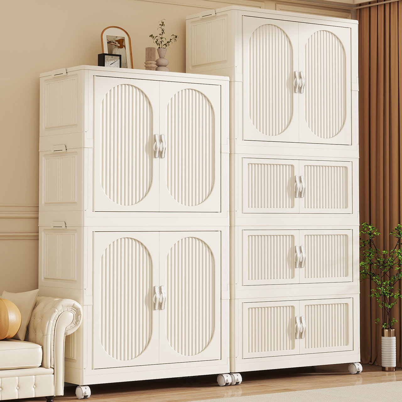 折叠简易收纳柜多层储物柜